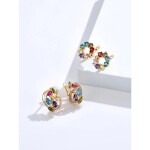 Náušnice Swarovski Elements Kirsty, Barevná/více barev