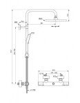 IDEAL STANDARD - Ceratherm T25N Sprchový set s termostatem, průměr 26 cm, 2 proudy, chrom A8520AA