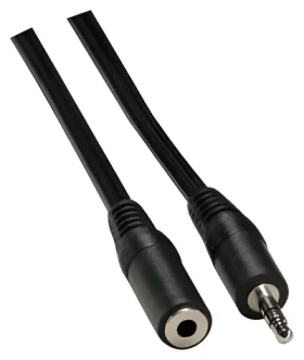 OEM Prodlužovací audio kabel Jack 3,5mm (M) - Jack 3,5mm (F) černá / Audio kabel / 10 m