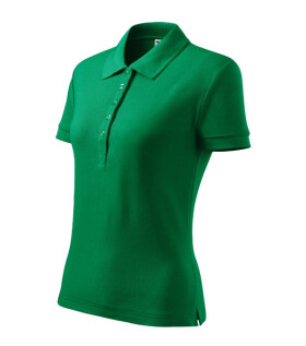Cotton Heavy polokošile dámská středně zelená XS