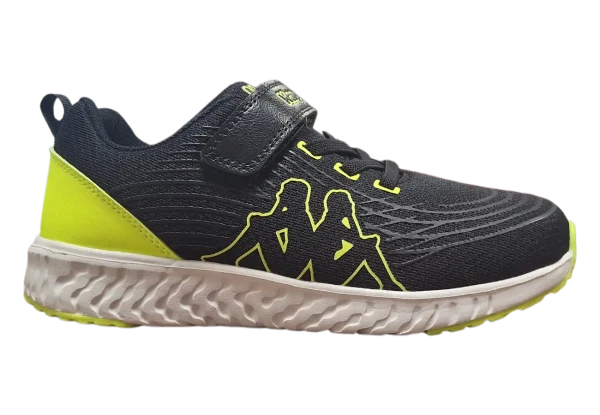 Kappa 95K0043004 Dětské tenisky black / lime 28