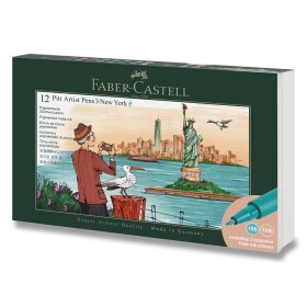 Faber-Castell Pitt Artist Pen Brush sada 12 ks edice New York