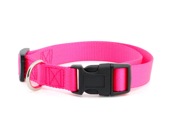 Zuky nylonový obojek pro psa | 18 - 52 cm Barva: Růžová, Obvod krku: 30 - 50 cm