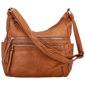 Stylová dámská koženková crossbody kabelka Palmira, hnědá