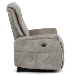 Polohovací křeslo, elektrické zabudované ovládání, šedá, látka vintage, TV-Q8575 GREY3