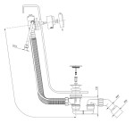 HOPA - Vanový sifon s napouštěním přes přepad, chrom BAHATK122SCR