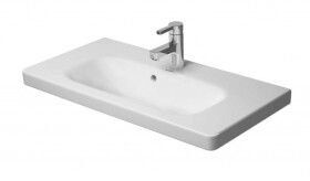 DURAVIT - DuraStyle Umyvadlo nábytkové Compact, 79x40 cm, s 1 otvorem pro baterii, s WonderGliss, alpská bílá 23377800001