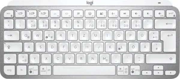 Logitech MX Keys Mini DE bílá / bezdrátová klávesnice / DE layout / Bluetooth / LED podsvícení (920-010480)