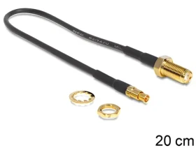 DeLock Anténní pigtail SMA-TS9 0,2 m / Pigtail / SMA zásuvka (panelová) / TS-9 vidlice (88484)