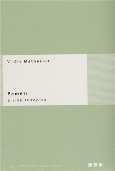 Paměti jiné rukopisy Vilém Mathesius