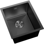 MEXEN - Trixo ocelový dřez 1-bowl 370 x 440 mm, černá 6412371000-70