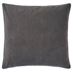Ib Laursen Povlak na polštář Ramie Anthracite 60 × 60 cm, šedá barva, textil