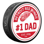 Mustang Puk Detroit Red Wings NHL #1 Dad Textured Puck