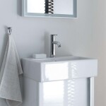 DURAVIT - Vero Air Umyvadlo nábytkové 50x47 cm, s přepadem, otvor pro baterii, WonderGliss, bílá 23505000271
