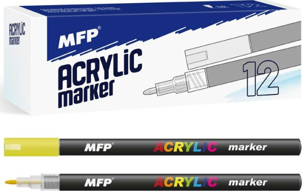 Akrylový popisovač 1 mm - žlutý tmavý