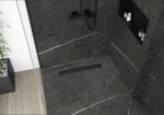 CERANO - Sprchový odtokový žlab, sifon otočný 360° - design 2v1 - nerez - DN40 - černá matná - 64 CER-414932
