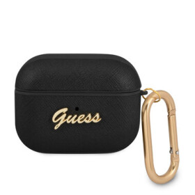 Guess Saffiano PC/PU Metal Logo Pouzdro pro Apple AirPods Pro GUAPSASMK