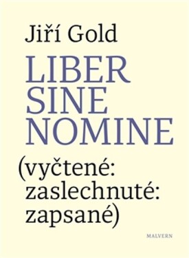 Liber sine nomine Jiří Gold