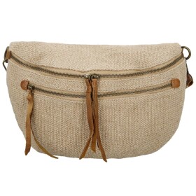 Trendy dámská textilní ledvinka Lena, tmavě béžová