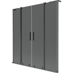 MEXEN/S - Velar L Duo dvoukřídlá posuvná vanová zástěna 150 x 150, grafit, grafit metal 896-150-003-42-95