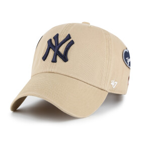 47 Brand Pánská kšiltovka New York Yankees MLB Badges 47 Clean Up khaki