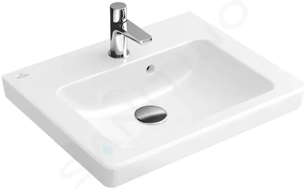 VILLEROY & BOCH - Subway 2.0 Umývátko nábytkové 500x400 mm, s přepadem a otvorem pro baterii, Ceramicplus, bílá 73155GR1