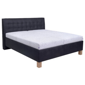 Čalouněná postel Victoria 180x200, černá, včetně matrace