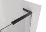 CERANO - Sprchová vzpěra Onyx L - hranatá - pravá - vodorovná - černá matná - 29x15 CER-477083