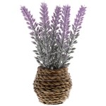 Umělá levandule v jutovém květináči 14cm
