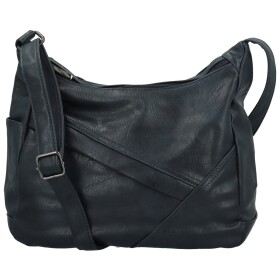 Trendy dámská koženková crossbody kabelka Riva, tmavě modrá