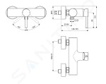 IDEAL STANDARD - CeraLine Sprchová nástěnná baterie, matná černá/chrom BC200U4