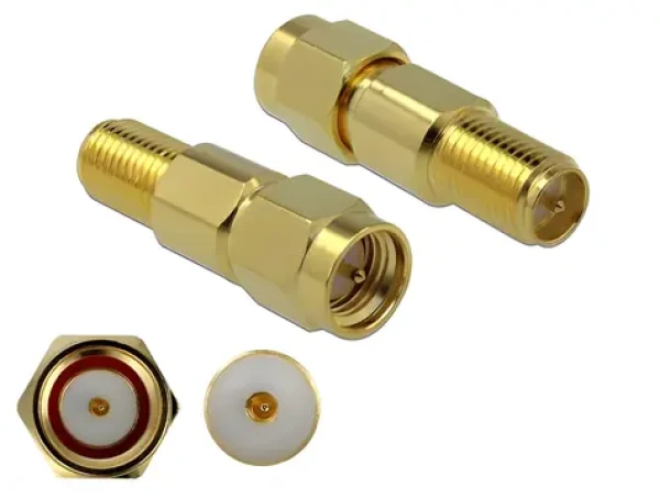 Delock Redukce SMA(M) - RP-SMA(F) pozlacená / Redukce / 3 GHz / 50 Ohm (89991)