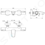 IDEAL STANDARD - CeraTherm Termostatická vanová baterie T50, chrom A7223AA