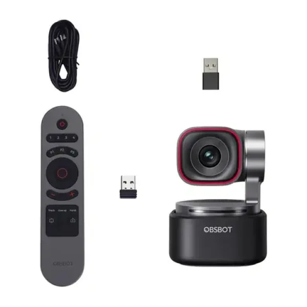 OBSBOT Tiny 3 Lite 4K Remote Combo / webkamera / gimbal / 4K@30fps / FullHD@120fps / USB-C / Mikrofon (OWB-2410-CE (R))