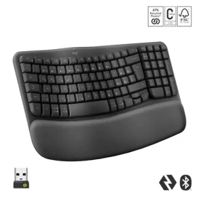 Logitech Wave Keys černá / Ergonomická klávesnice / Bluetooth (920-012307)