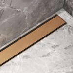 I-Drain - Plano Nerezový rošt pro sprchový žlab řady PRO, povrch PVD, délka 100 cm, zlatá IPRO1000G