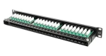 Lanberg černý / Patch panel / 48 portů / Cat5e / UTP / 1U / 19" (PPU5-1048-B)