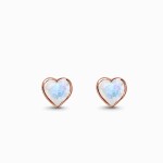 Royal Fashion peckové náušnice 14k zlato Vermeil GU-DR190437E-ROSEGOLD-MOONSTONE