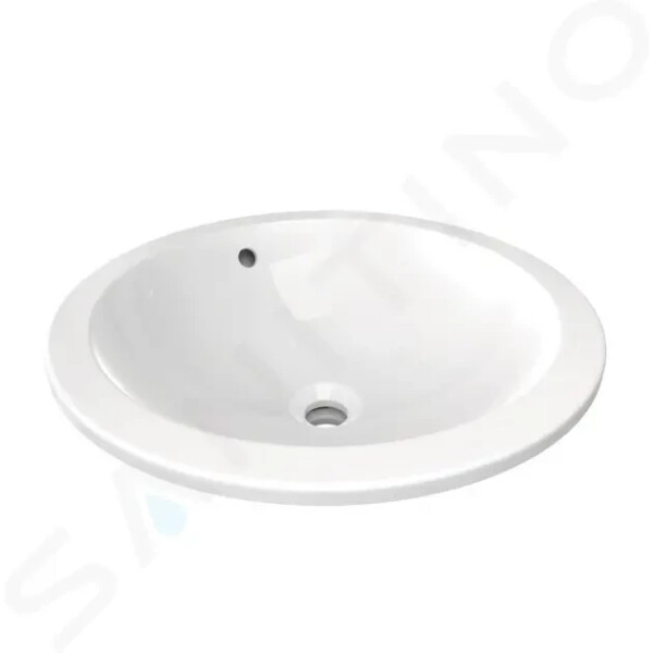 IDEAL STANDARD - Connect Umyvadlo zápustné, průměr 480 mm, bez otvoru pro baterii, bílá E505401