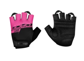 Force Sport Lady krátké rukavice černá/růžová vel.