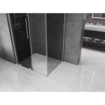 MEXEN/S - Velar L sprchový kout, posuvné dveře 120 x 100, grafit, nikl kartáčovaný 871-120-100-43-97