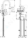 HANSGROHE - M81 Dřezová baterie Aquno Select 170 s výsuvnou sprškou a plochým sprchovým proudem, sBox, matná černá 73831670