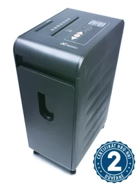 AT AT Slimline L (P5) / Skartovací stroj / 2x 10 mm (P-5) / 230 mm / až 20 listů / 40 l (AT-SLIM-L-P5)