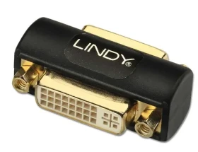 Lindy DVI-I spojka černá / Spojka / DVI-I 24+5 / pozlacené kontakty (41233)