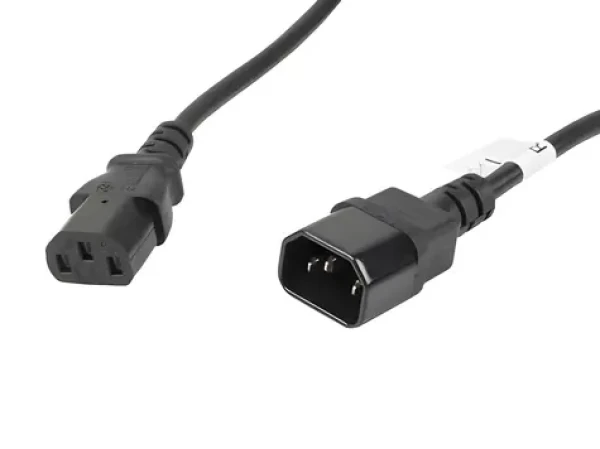 Lanberg CA-C13E-11CC-0050-BK černá / Prodlužovací napájecí kabel / C13-C14 / 5 m / VDE (CA-C13E-11CC-0050-BK)