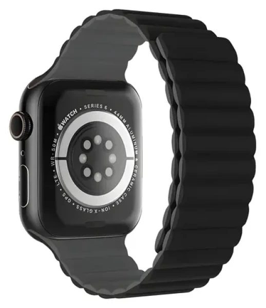 Devia Nature Silicone Magnetic černá / Řemínek pro Apple Watch / 40/41/42mm (6942297104396)