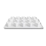 Silikonová forma na pečení/na mražené dezerty Cesil Srdce s otvorem 4,5 cm (na 15 ks) 4 cm
