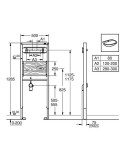 GROHE - Rapid SL Předstěnová instalace pro výlevku, stavební výška 130 cm 38544000