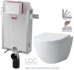 ALCADRAIN Renovmodul - předstěnový instalační systém bez tlačítka + WC LAUFEN PRO LCC RIMLESS + SEDÁTKO AM115/1000 X LP2