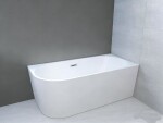 HOPA - Volně stojící vana LUXURY bílá, se štěrbinovým přepadem - Barva sifonu - Chrom, Rozměr vany - 170 × 80 Způsob provedení - Pravé VANAVN170P
